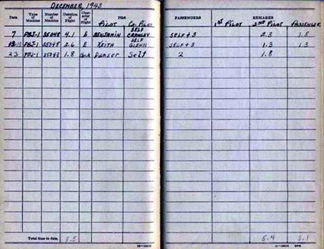 Log Book of 1stLt Robert A. Brueggestrass: December 1943